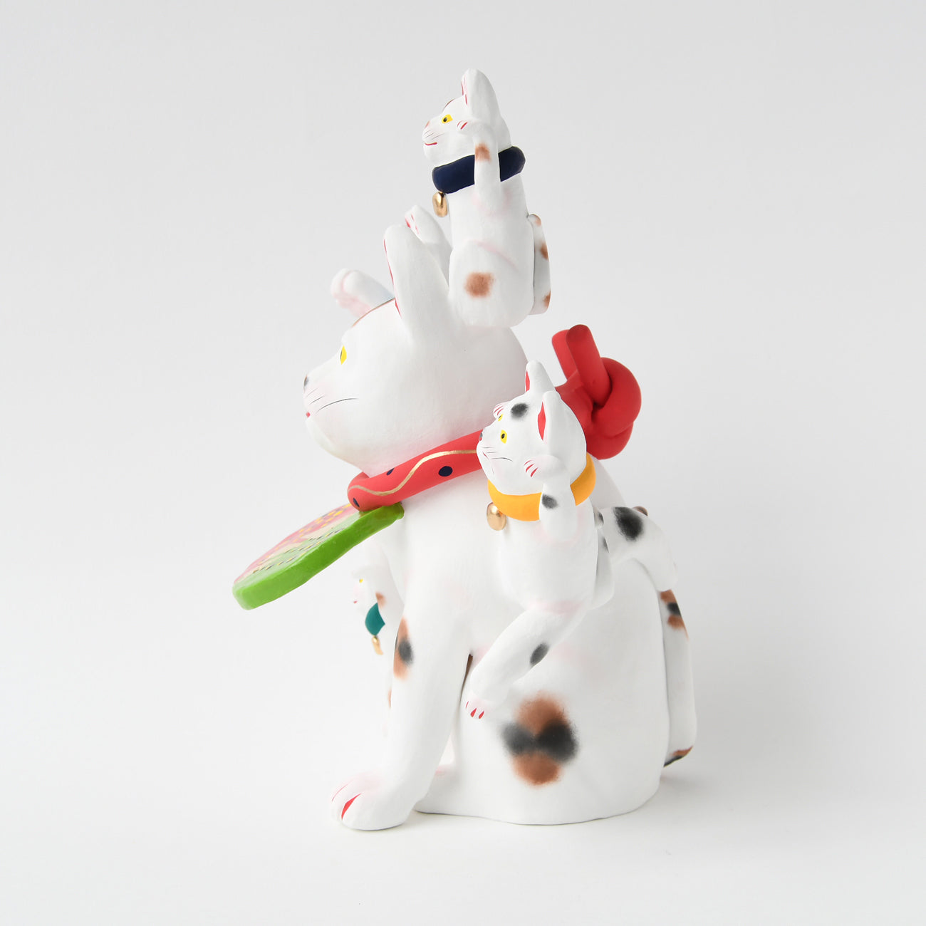 伏見人形　招き猫　土人形　郷土玩具　(9/7迄出品) 丹嘉 伏見人形 招き猫 (小) - KAUNIS