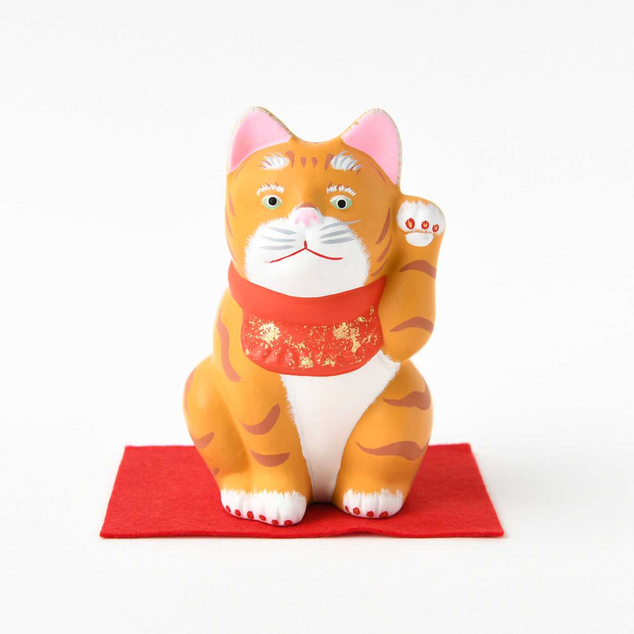 福招き猫 茶トラ / 島田耕園人形工房 | 京都の伝統工芸品の通販サイト