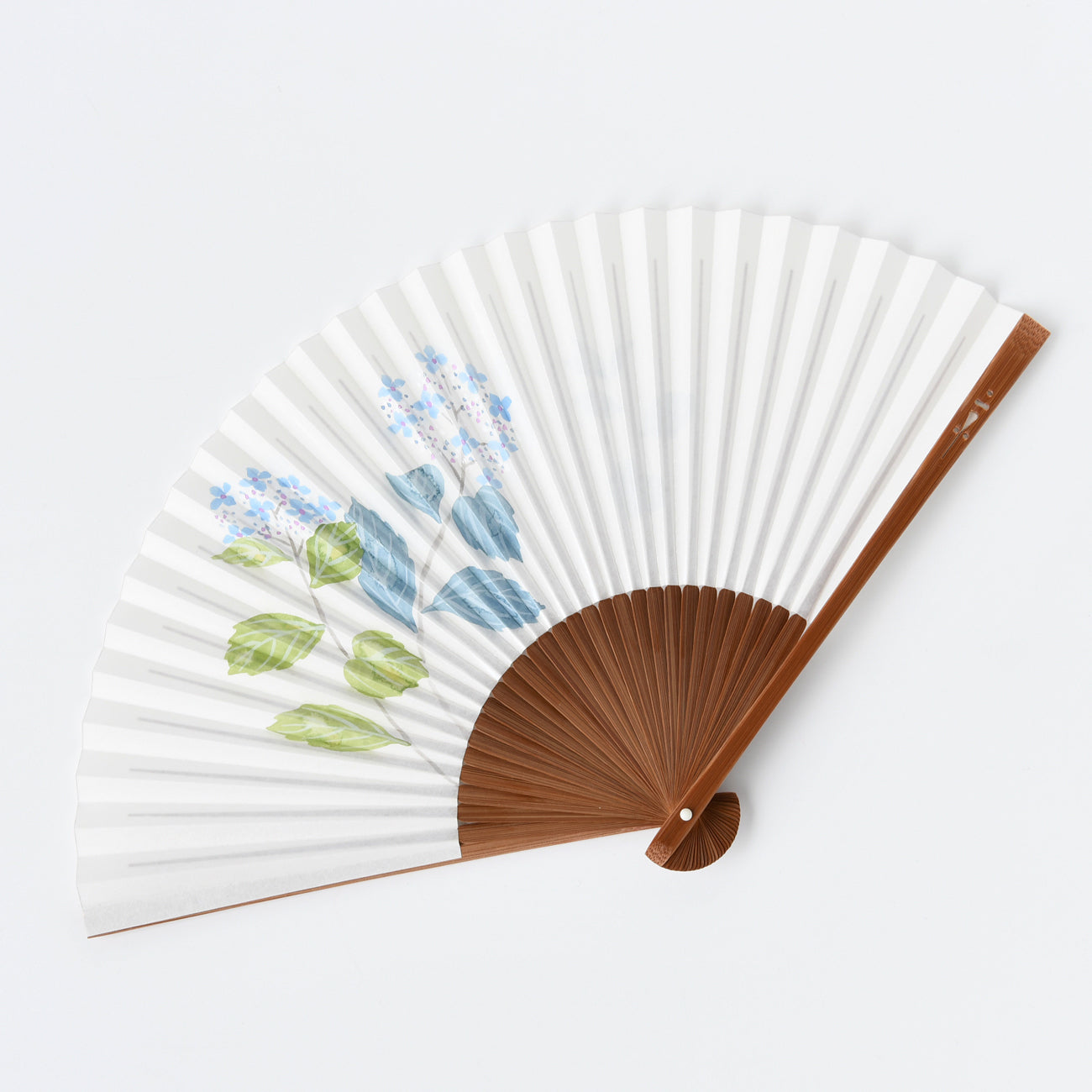 越前自然釉扇花入幅22.5cm 扇子 6寸5分 夏扇 雅洛風扇 紫陽花 / no.3131 | 京都の伝統工芸品の