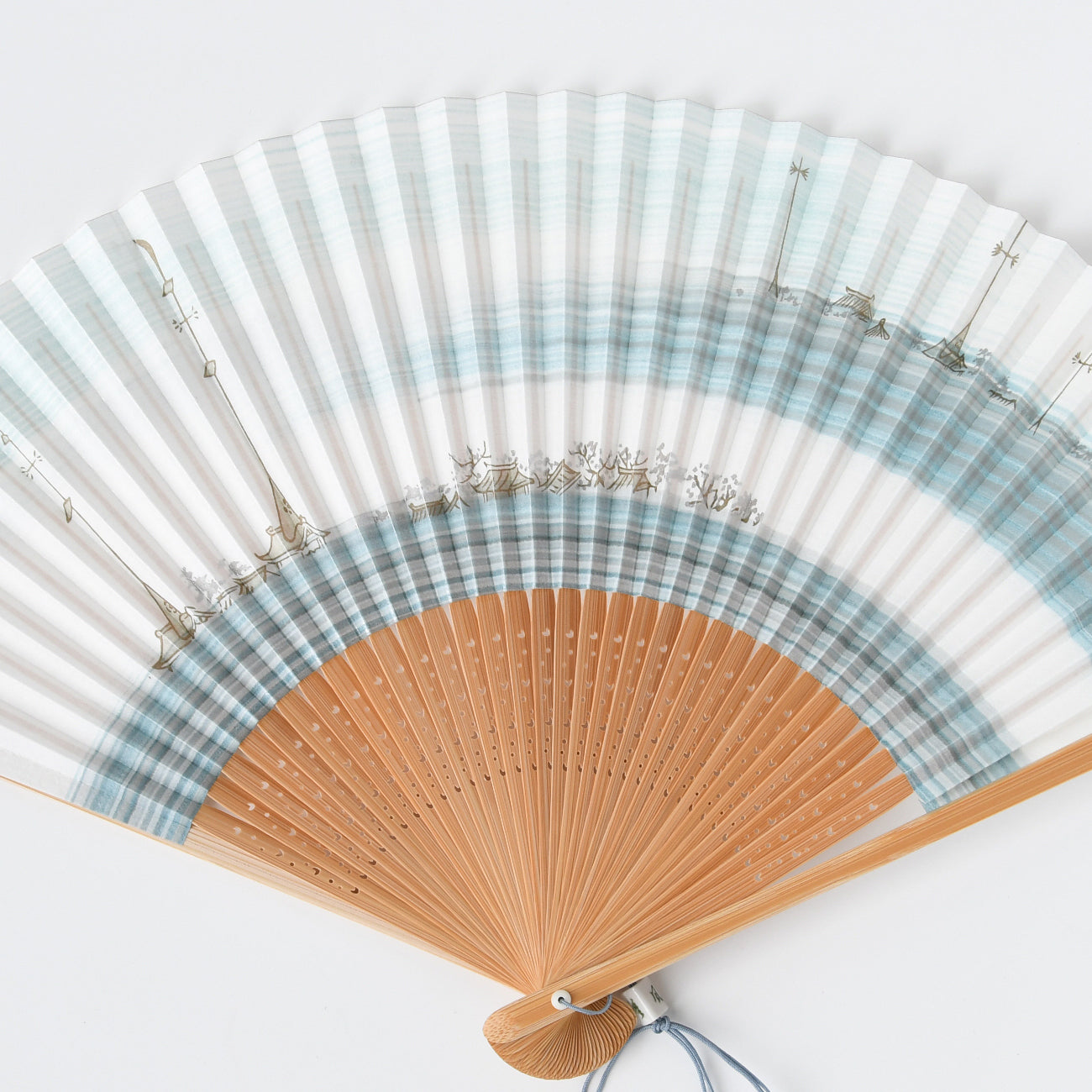 扇子 7寸5分 絡風扇 祇園祭 青 / no.3133 – MOCAD ONLINE SHOP