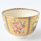 金彩四季草花茶盌