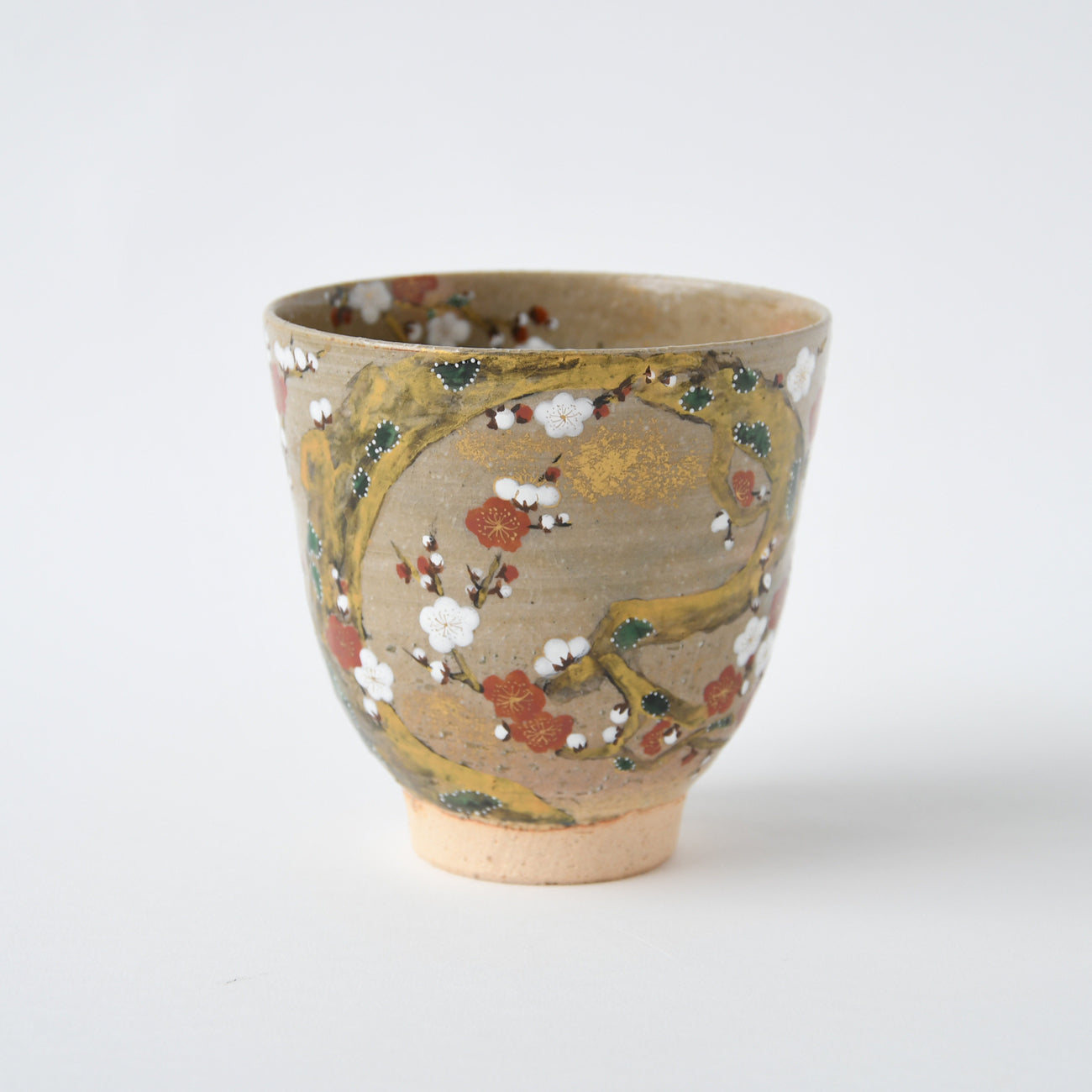 紅白梅筒茶盌 / no.3137 | 京都の伝統工芸品の通販サイト – MOCAD