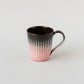 Glazed Mud Mug Black x Red / no.3169