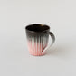 Glazed Mud Mug Black x Red / no.3169