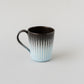 Glazed Mud Mug Black x Blue / no.3170