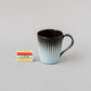 Glazed Mud Mug Black x Blue / no.3170