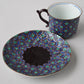 紫交趾七宝 カップ＆ソーサー
