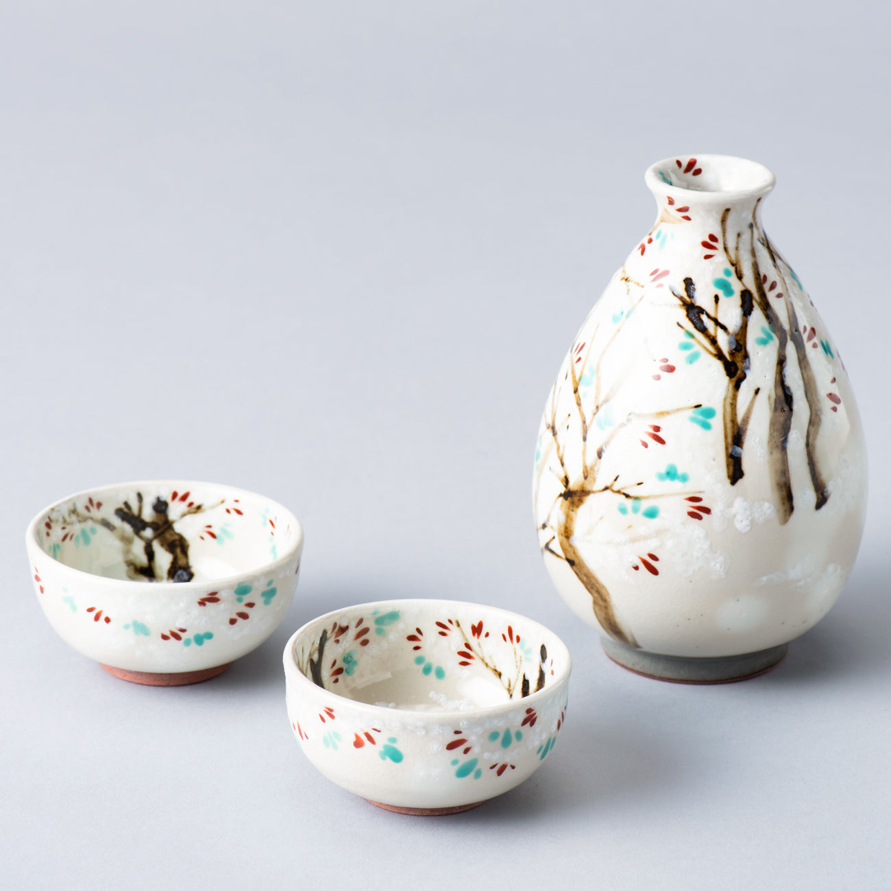乾山写 桜 酒器セット / no.3329 | 京都の伝統工芸品の通販サイト