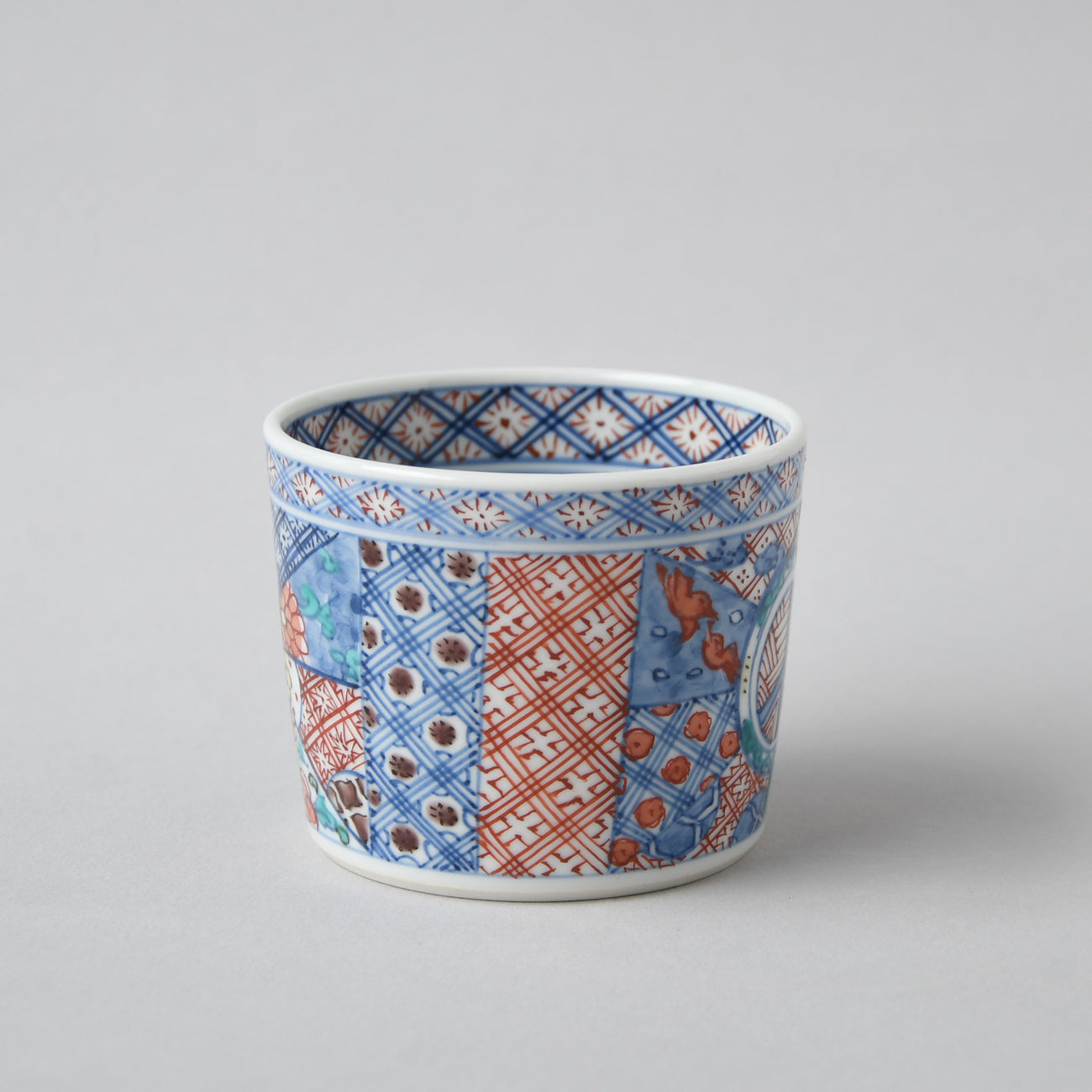 「切込」銘 　 染付 草花紋 猪口 無傷完品 金継ぎ】印判 染付 湯呑 蕎麦猪口 カップ 小鉢 骨董 和食器 藍