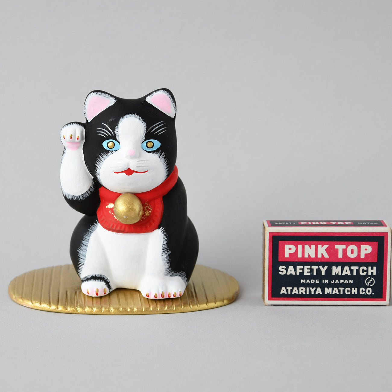 福招き猫 ハチワレ 島田耕園人形工房 / no.3436 | 京都の伝統工芸品の