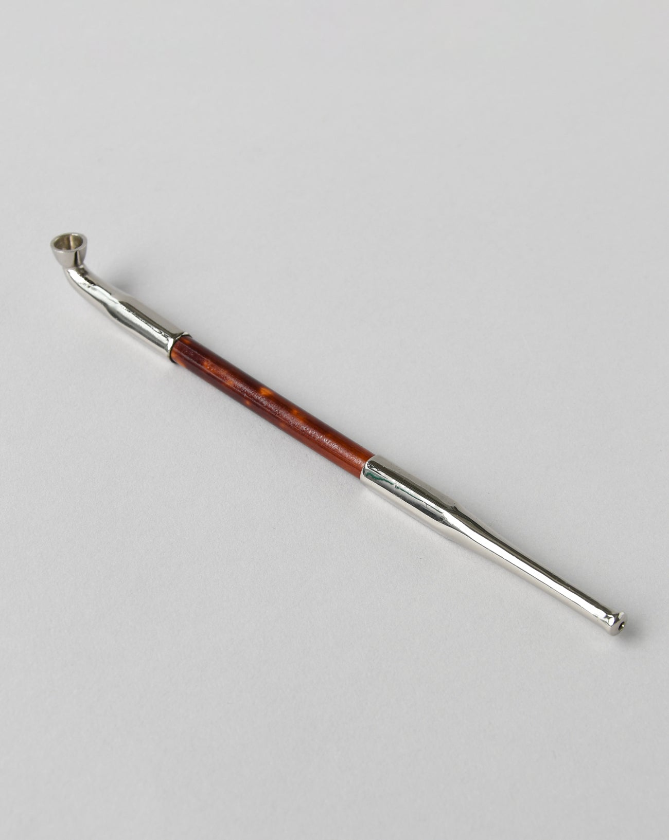 Japanese Kiseru Pipe (Nickel) – Hexagonal Genke Style Smoking Pipe