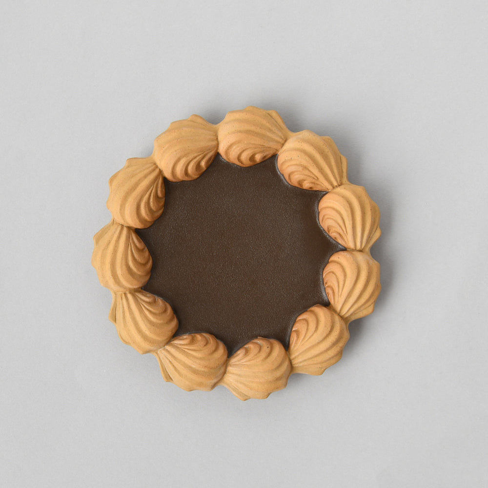 絞りクッキー皿 チョコ /no.3507 | 京都の伝統工芸品の通販サイト