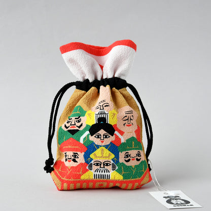 Tango Chirimen Festival Drawstring Pouch - New Year Drawstring Pouch