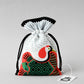 Tango Chirimen Festival Drawstring Pouch - New Year Drawstring Pouch