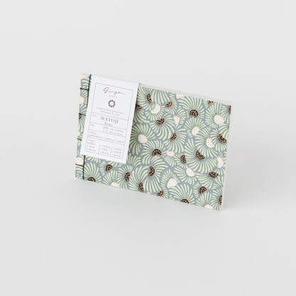 ginger和綴じメモ A6 FLOWER 1-Gray