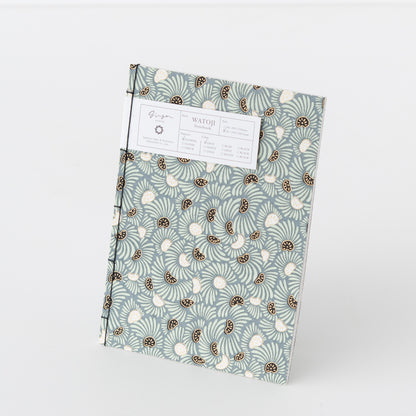 ginger 和綴じノート A5 FLOWER 1-Gray