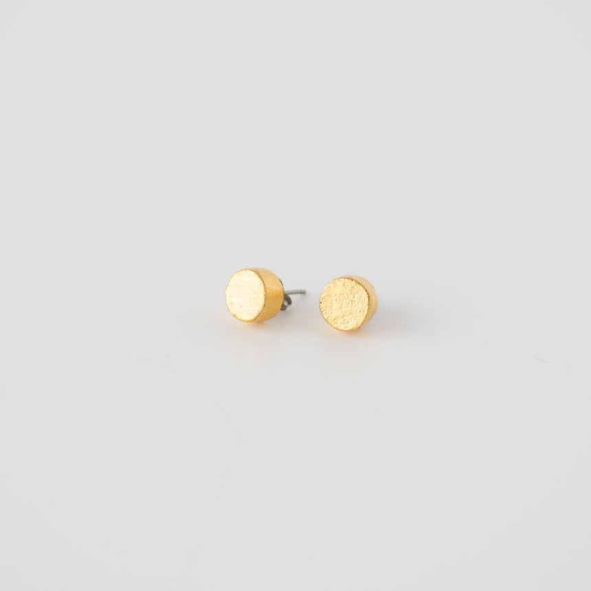 Bamboo pierced earrings triangle, circle