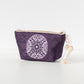 三角ポーチ/ 紫色 小葵地文 に 臥蝶丸
