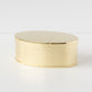 Kazunori Oval Box Brass・Seigaiha