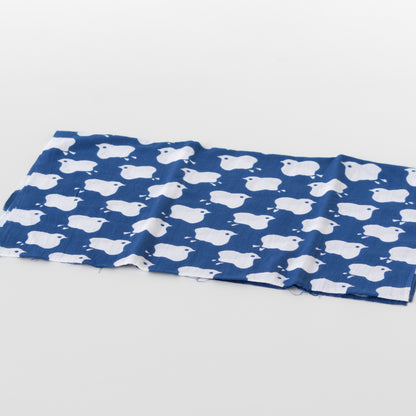 てぬぐい・千鳥柄 青地白千鳥