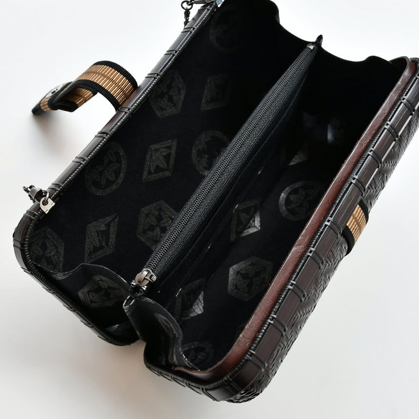 022：最高級ハンドバッグ　クラッチバック　黒珊瑚手作り工芸品　念珠バッグ