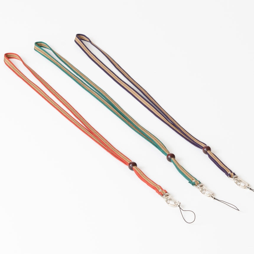 Pure silk Sanada string neck strap (three minutes width) / no.0802