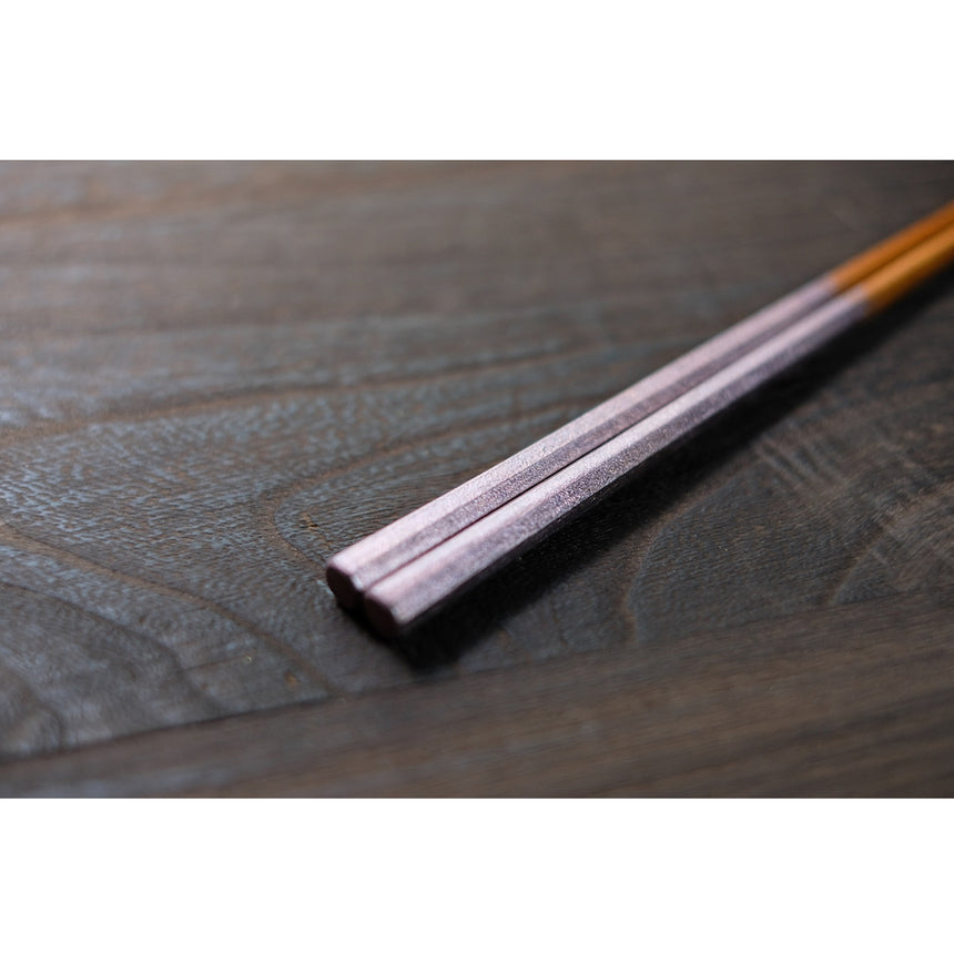 Nishijin Woven Design Foil Sakura Octagonal Chopsticks/Light Purple Short no.0987-7