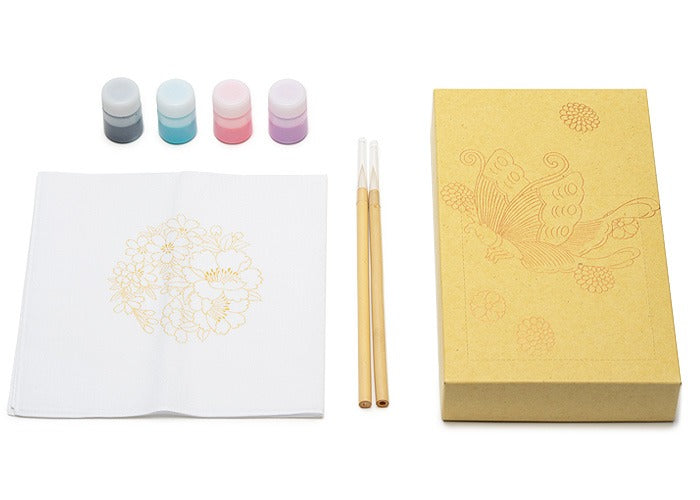 Hand-painted Yuzen experience kit Aya Sakura no Maru / no.1032 