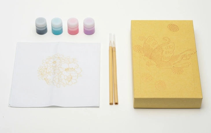 Hand-painted Yuzen experience kit Aya Sakura no Maru / no.1032 
