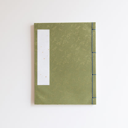 和綴本 仙通表紙 四ツ目綴 green-1