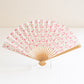 扇子　7寸 夏扇 漆喰扇子 粽と茅の輪 ピンク