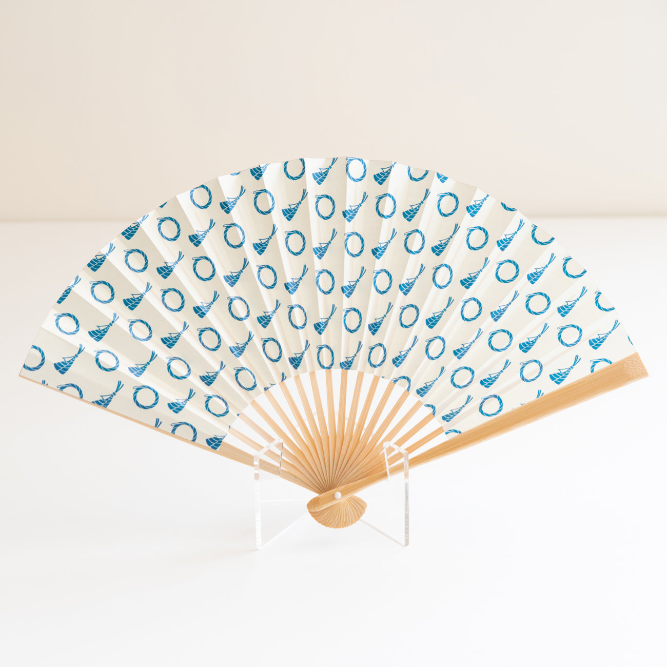 扇子 7寸 夏扇 漆喰扇子 粽と茅の輪 no.1060 | 京都の伝統工芸品の通販