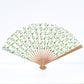 扇子　7寸 夏扇 漆喰扇子 粽と茅の輪 グリーン