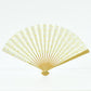 扇子　7寸 夏扇 漆喰扇子 粽と茅の輪 イエロー