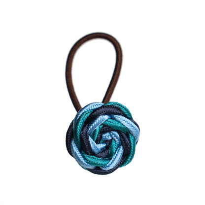 いちりんヘアゴム 青緑