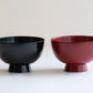 アサギ椀 黒と朱