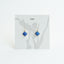 Silk square earrings /no.1203