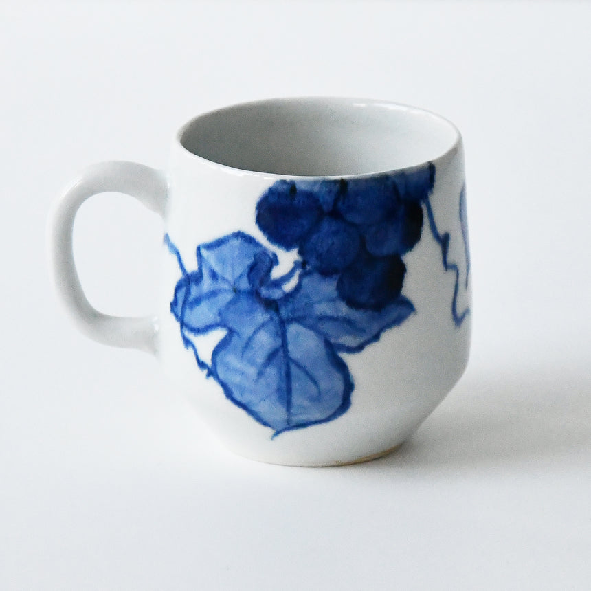 Dyed grape pattern mug/no.1352