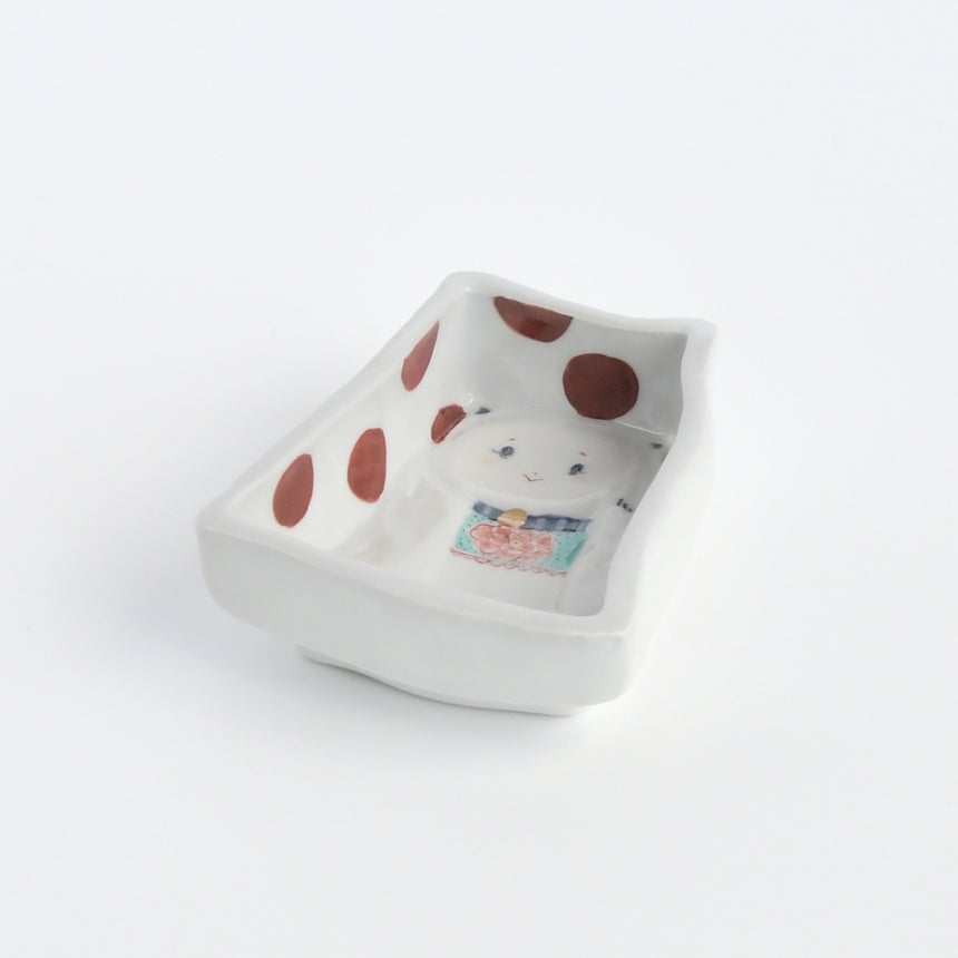 招き猫豆皿/no.1454