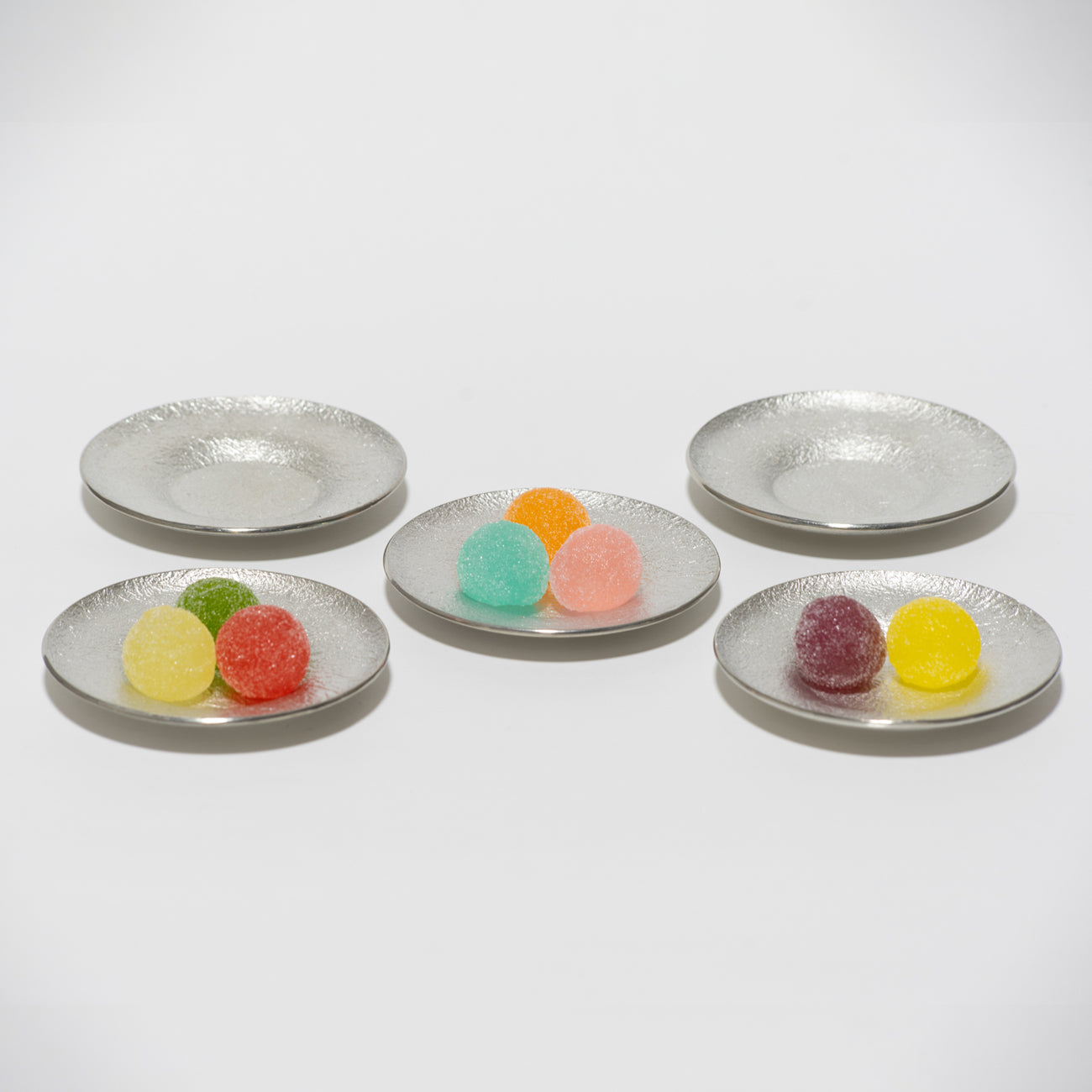 錫 3寸茶托（五客一組）しぼ / no.1621 | 京都の伝統工芸品の通販