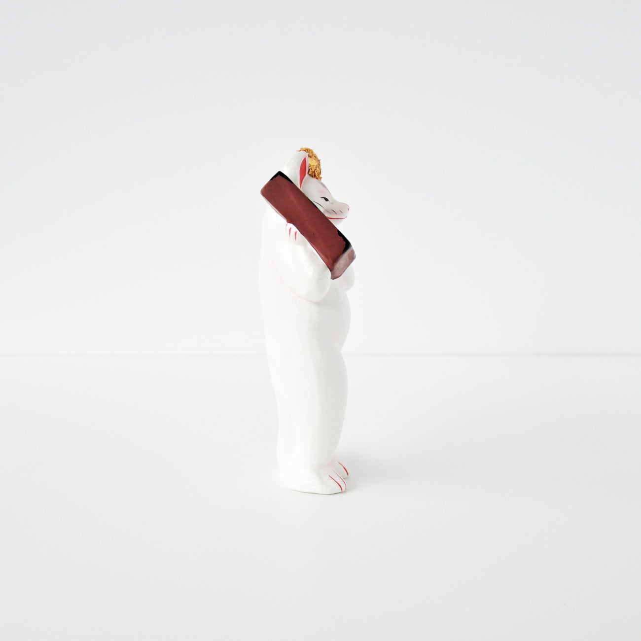 伏見人形 千両狐（立）白 | 京都の伝統工芸品の通販サイト – MOCAD