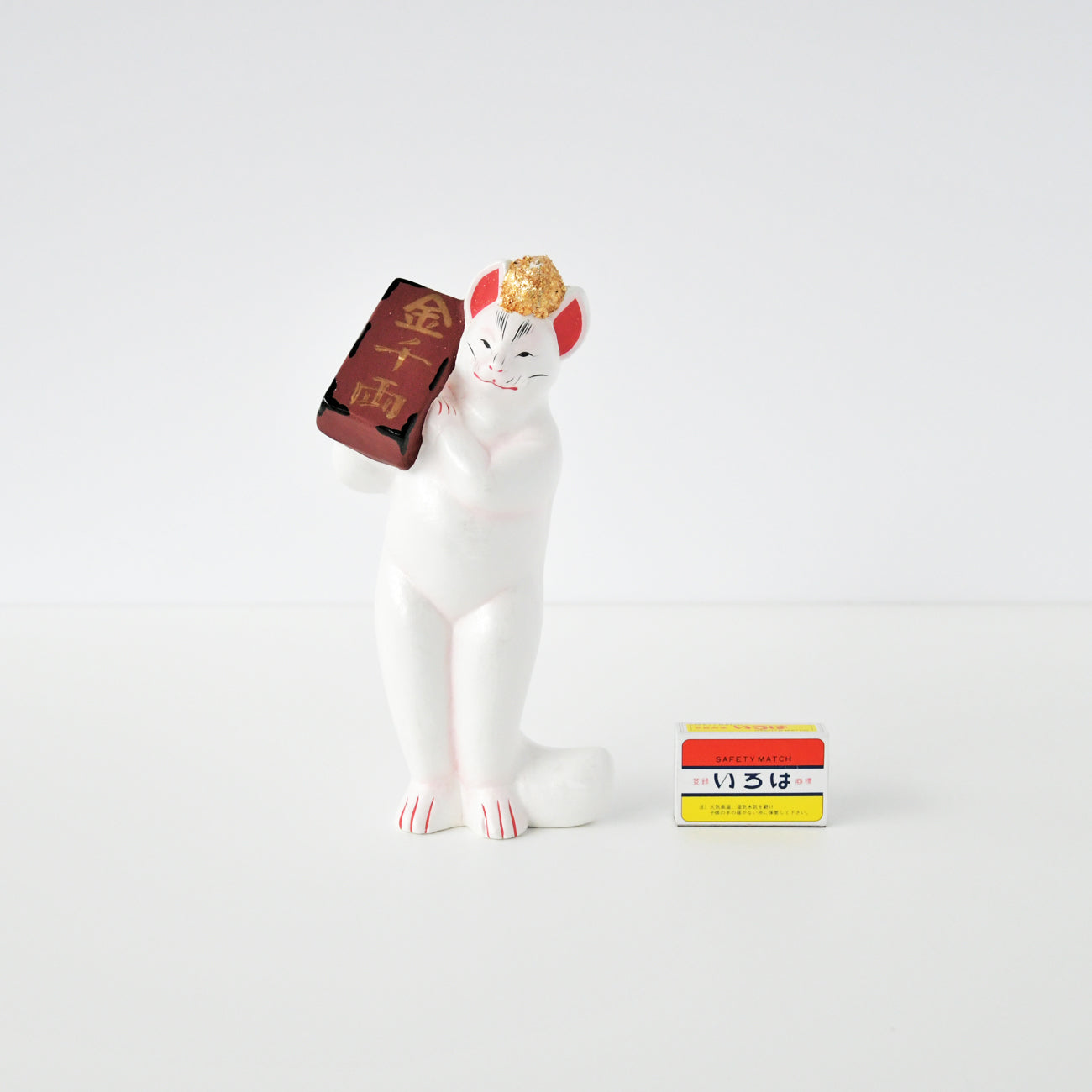 伏見人形 千両狐（立）白 | 京都の伝統工芸品の通販サイト – MOCAD