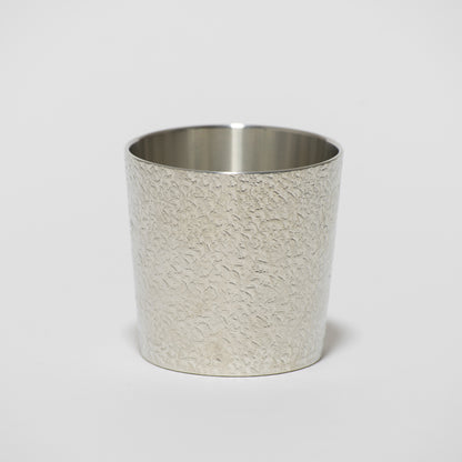 錫 ぐい吞み 大 　石目