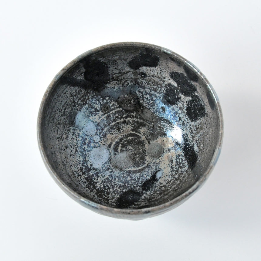 Tea bowl black iron glaze /no.1715