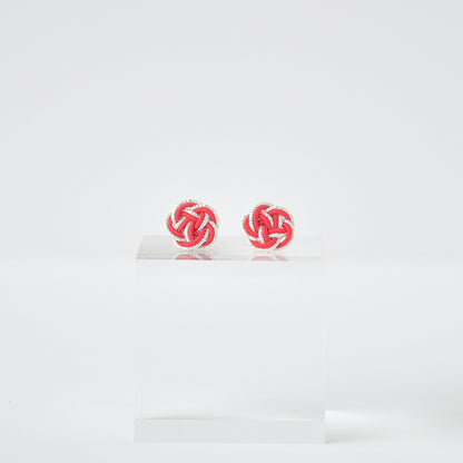 水引 梅 ピアス　赤