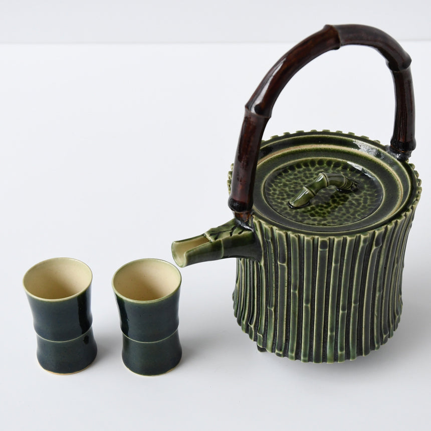 Takebushi green glaze handle set