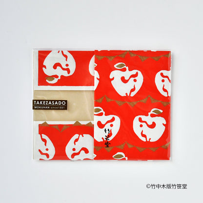 ブックカバー りんご小象　アカ