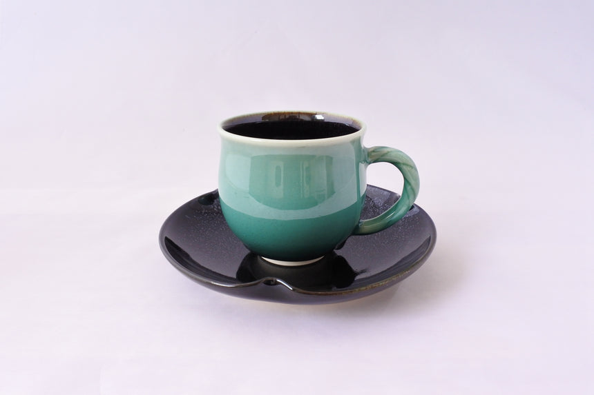 Cup &amp; Saucer "Ryokusui" no1090