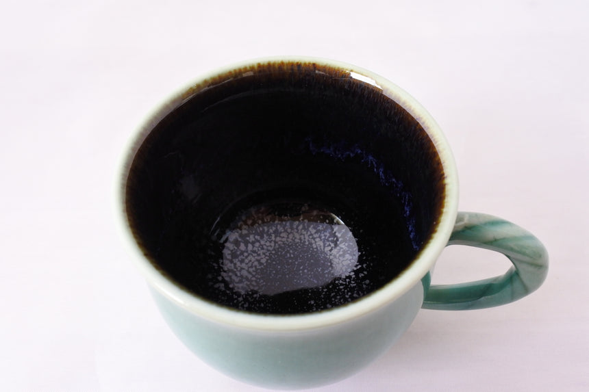 Cup &amp; Saucer "Ryokusui" no1090