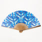 扇子 Geomentryescher Blue small